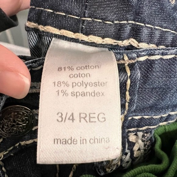 Maurices thick stitch denim jeans 3/4 regular. length of 32 inches as shown - Picture 6 of 8